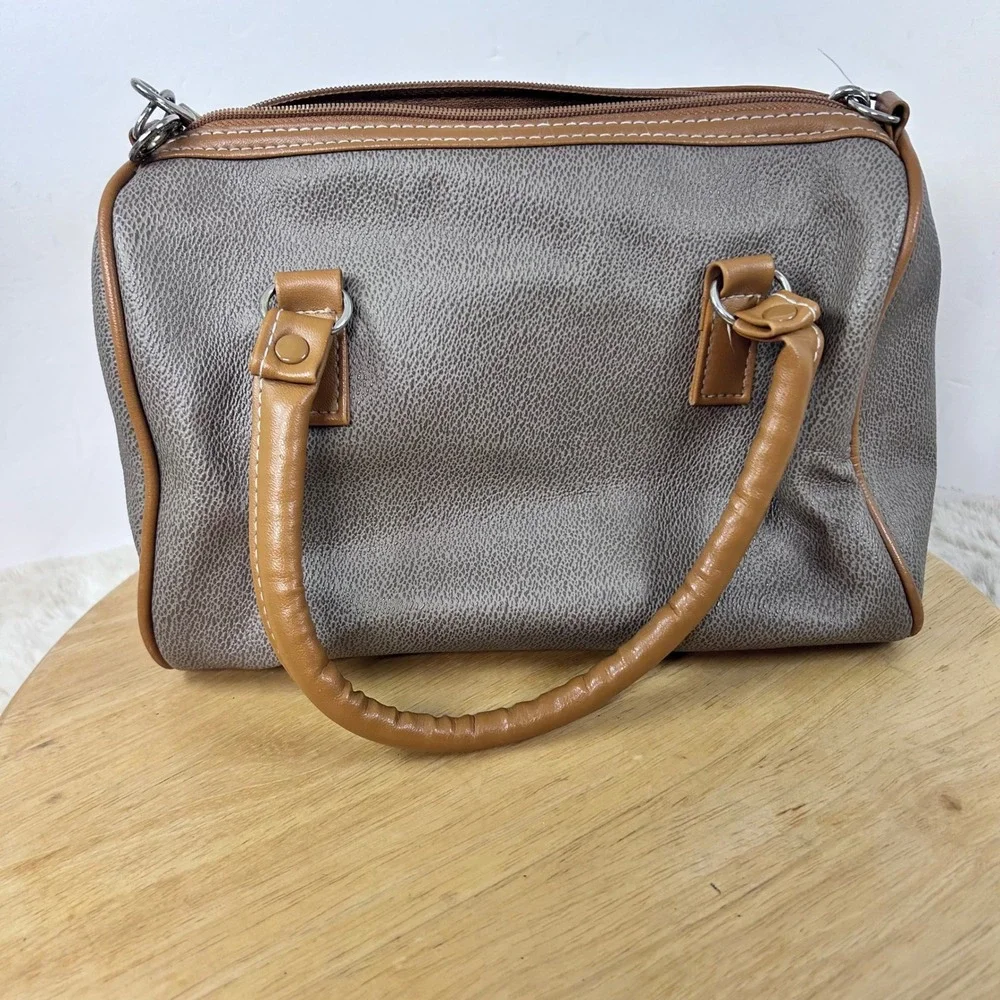 Pacific Connections Satchel Bag Top Handle Shoulder Bag Taupe‎ Brown Small
